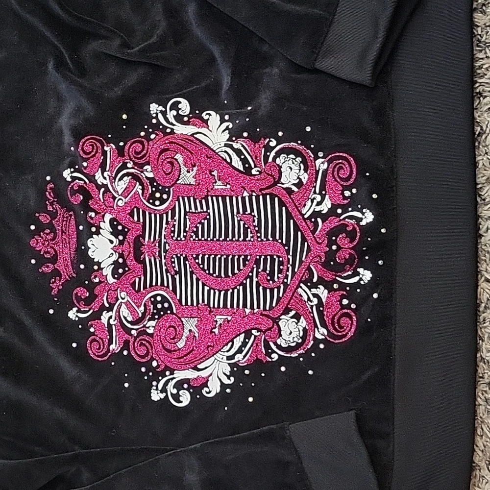 Juicy Couture Velour Hoodie, XL, Black